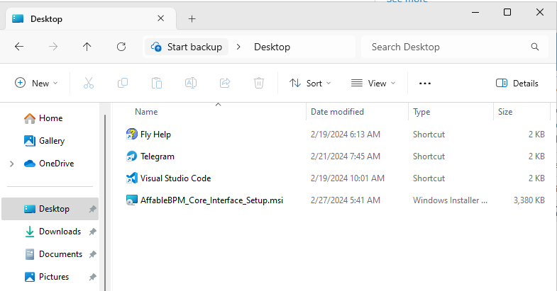 Interface Software installer