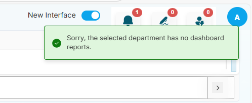 Notification if there is no defined dashboard report