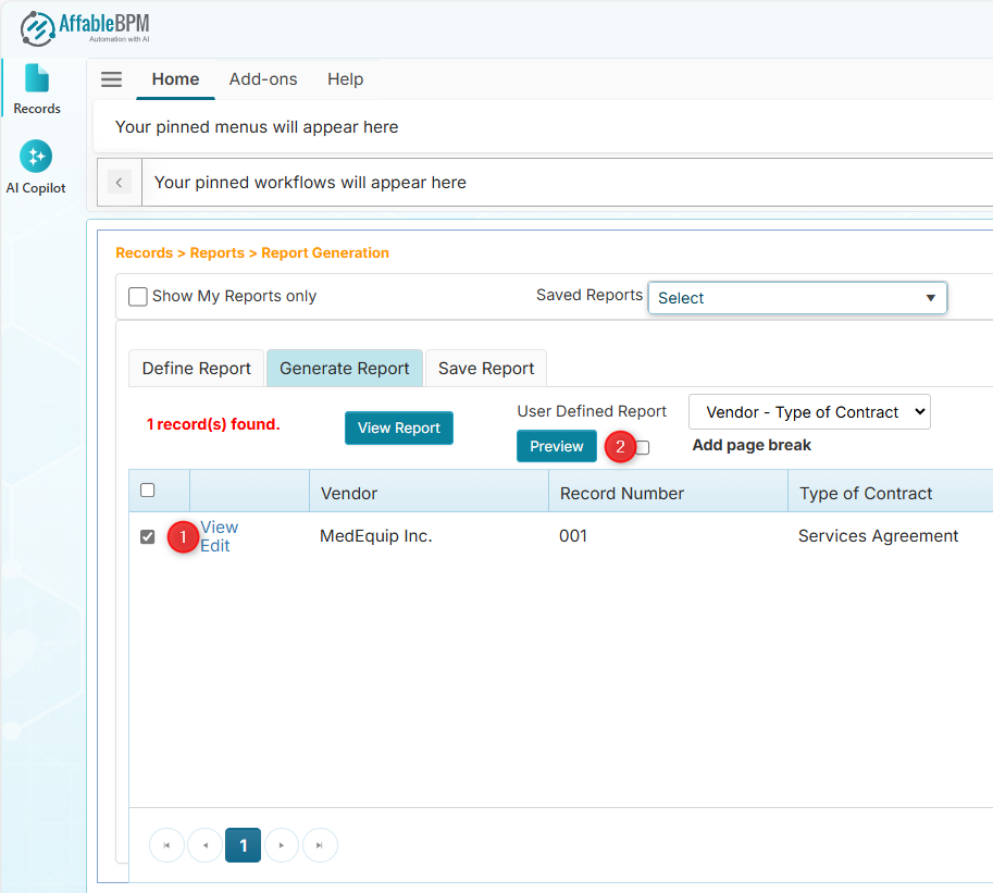 How to use the User Defined Report