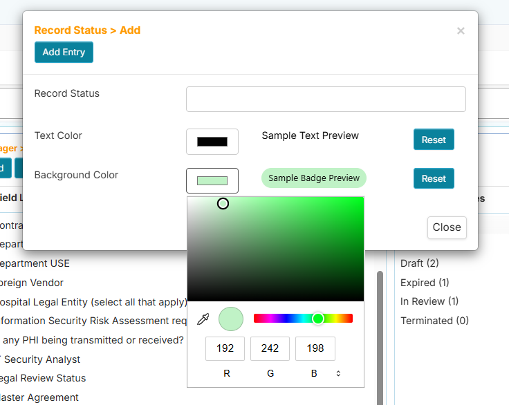 Single Field - Add background color